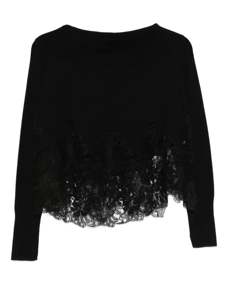 Ermanno Scervino lace-detail sweater - Schwarz Schwarz