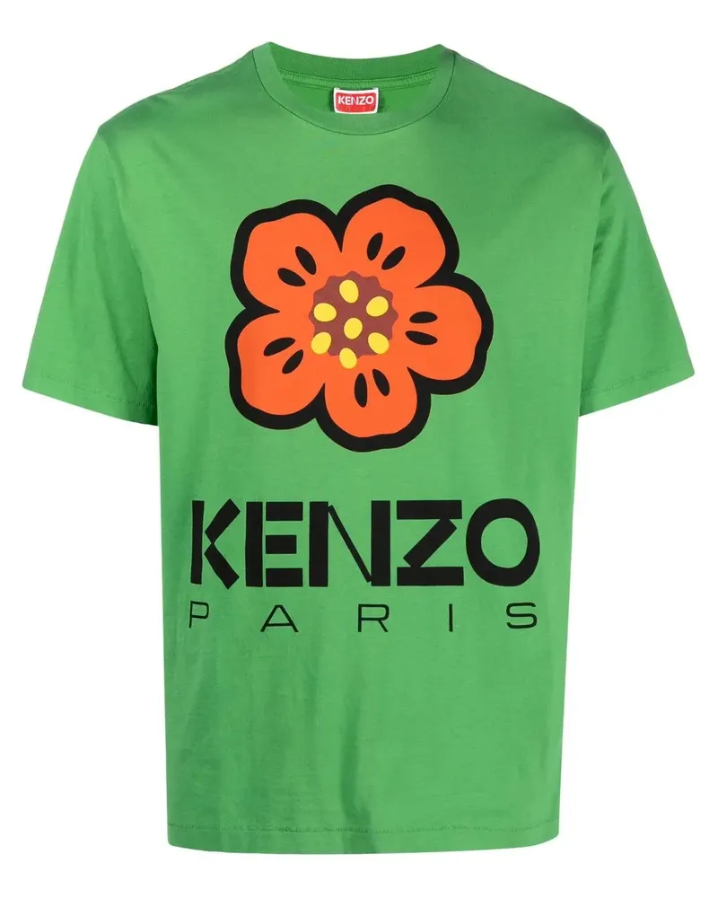 Kenzo T-Shirt mit Logo-Print - Grün Grün