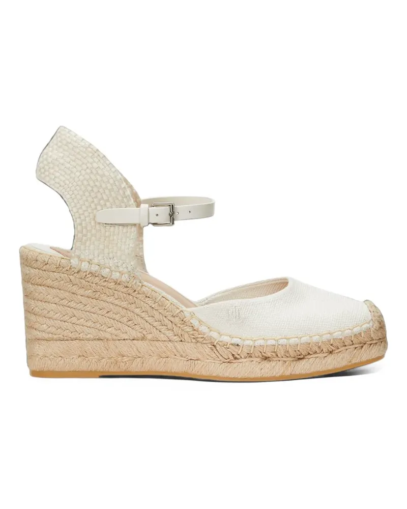Ralph Lauren Robby buckle-fastening wedge espadrilles - Nude Nude