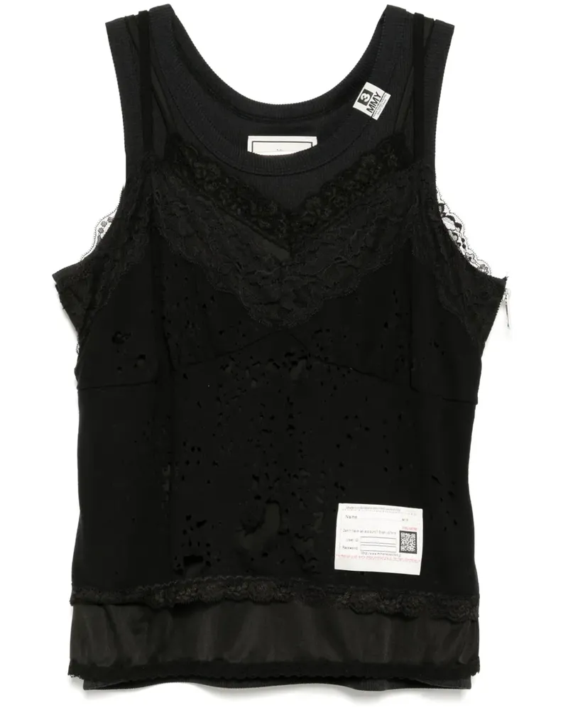 MIHARAYASUHIRO Trägershirt im Layering-Look - Schwarz Schwarz
