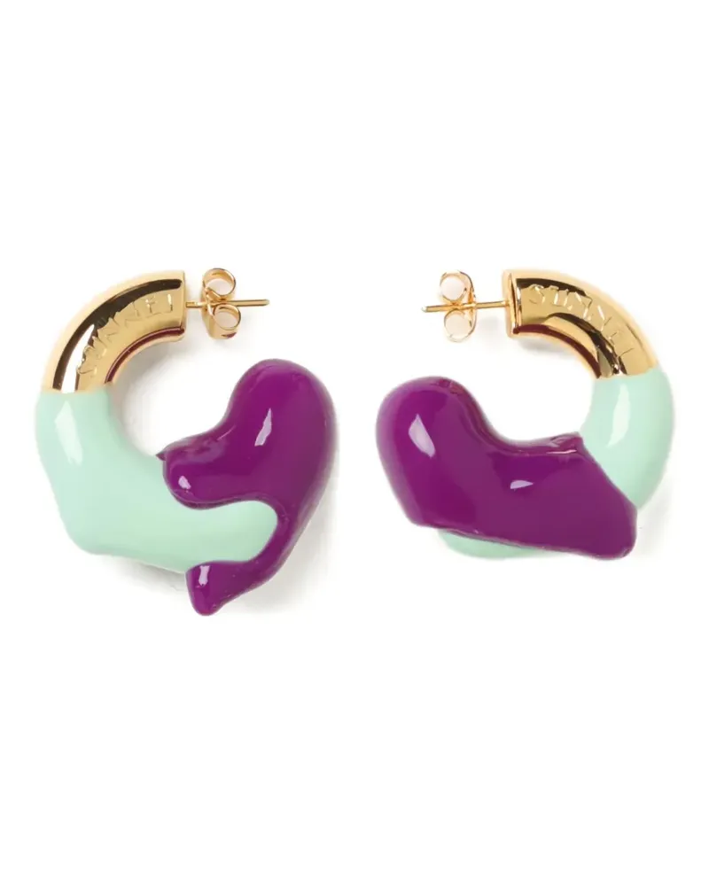SUNNEI small rubberized hoop earrings - Violett Violett