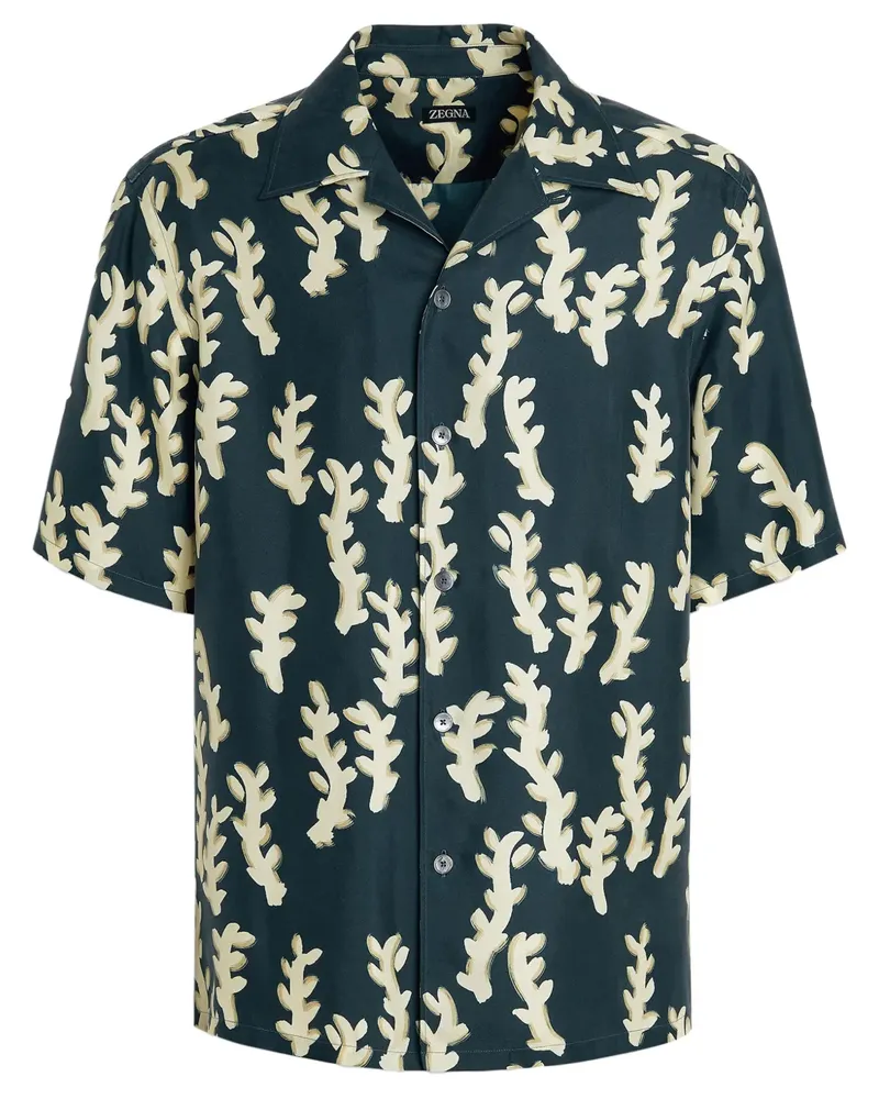 Ermenegildo Zegna Hemd mit Print - Blau Blau