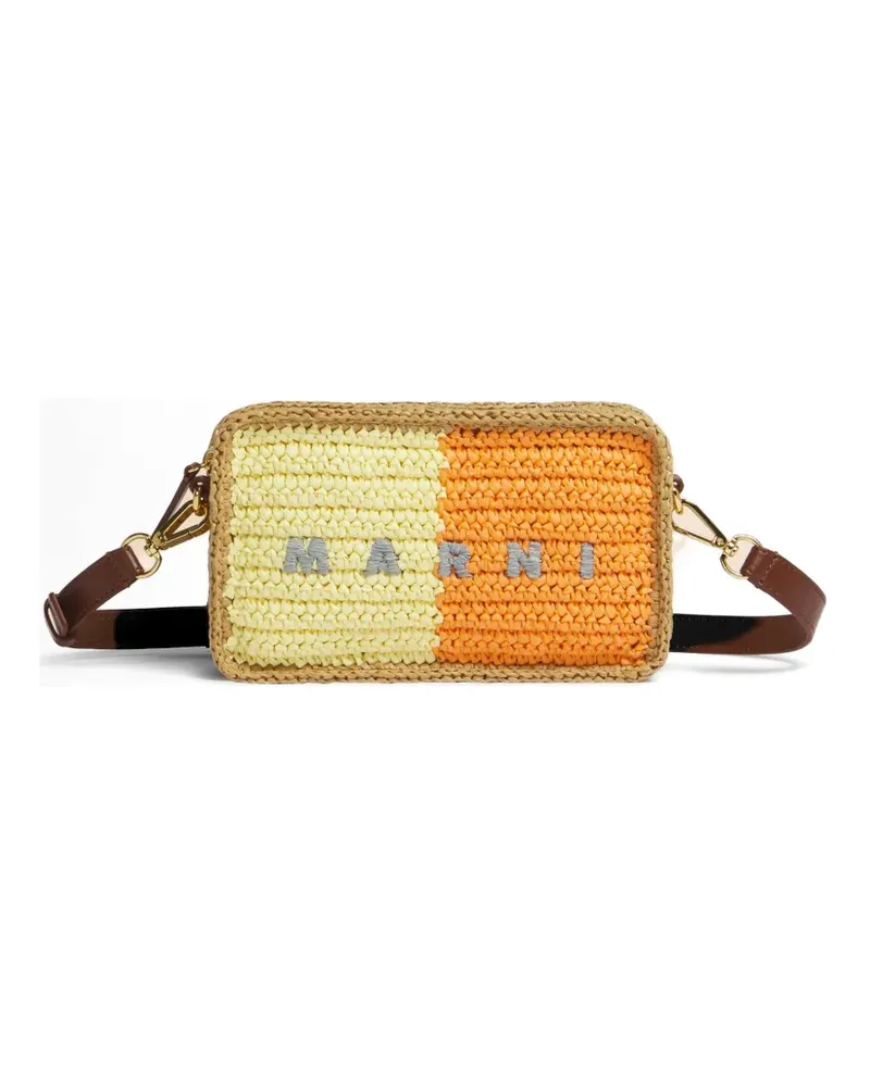 Marni Seaside colour-block camera bag - Braun Braun