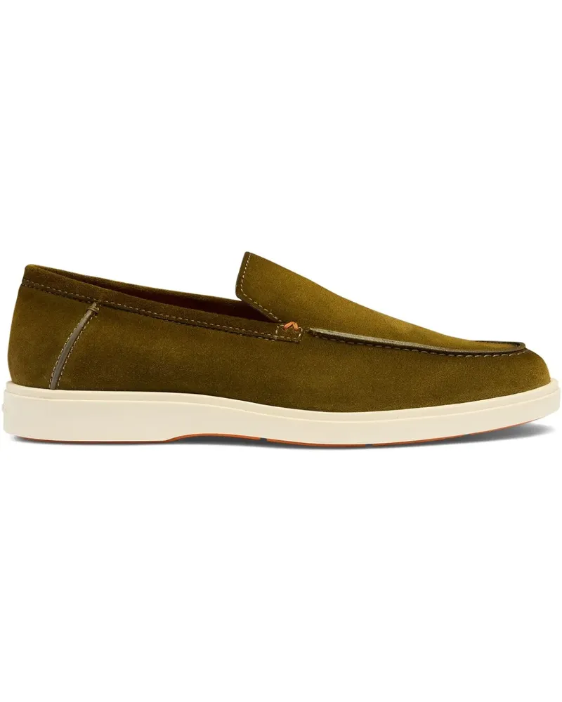 Santoni Loafer aus Wildleder - Grün Grün