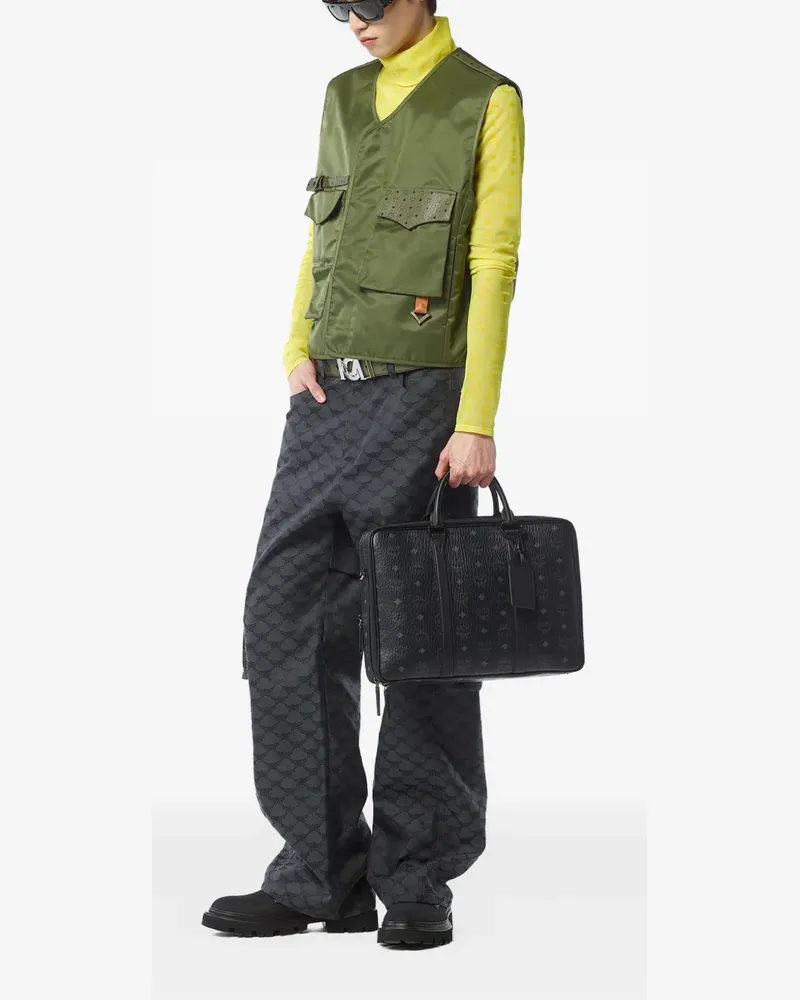 MCM Visetos Aktentasche mit Monogramm - Schwarz Schwarz