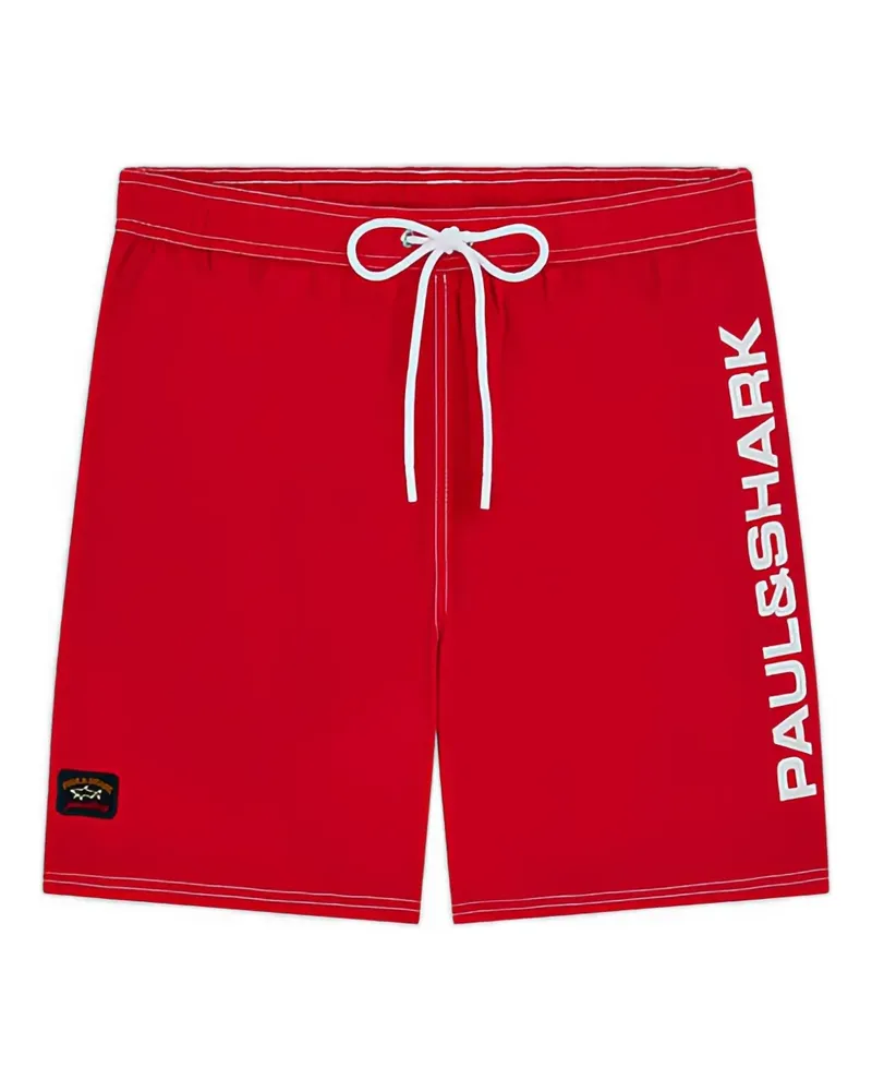 Paul & Shark Badeshorts mit Kordelzug - Rot Rot