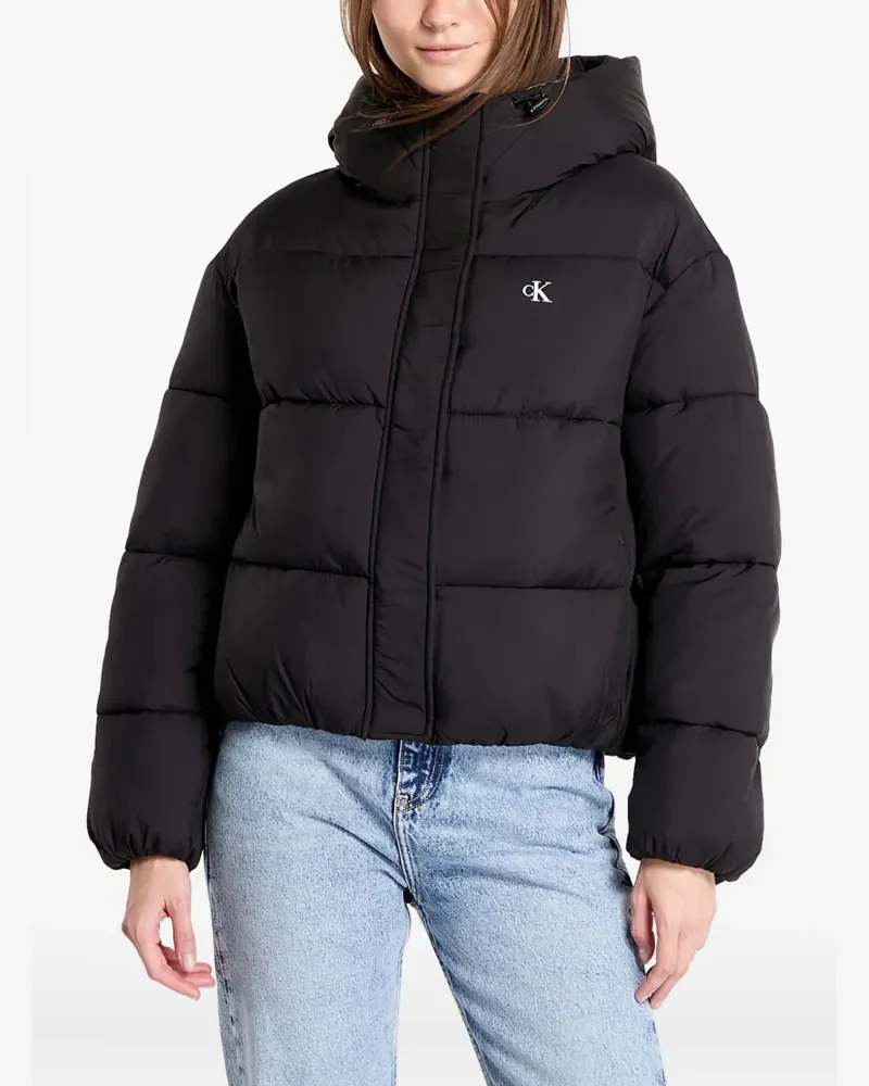 Calvin Klein Gefütterte Kapuzenjacke - Schwarz Schwarz