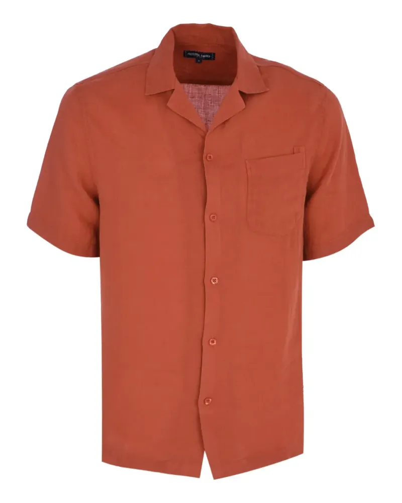 Frescobol Carioca Kurzärmeliges Angelo Hemd mit Brusttasche - Orange Orange