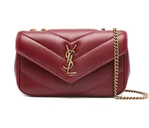 Mini Loulou Schultertasche mit Chevron-Steppung - Rot