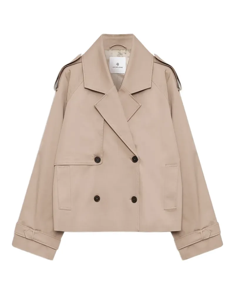 Anine Bing Rickie Cropped-Trenchcoat - Beige - Nude Nude
