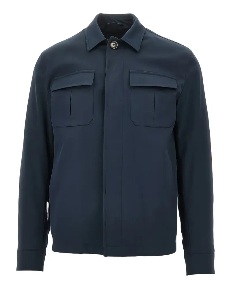 Herno button flap pocket overshirt - Blau Blau