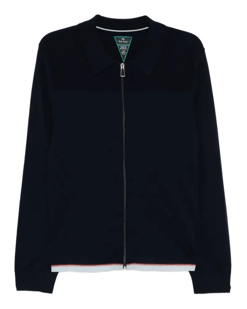 Paul Smith Merino-Cardigan mit Reißverschluss - Blau Blau