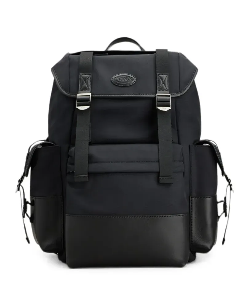 TOD'S backpack in fabric and leather medium - Schwarz Schwarz