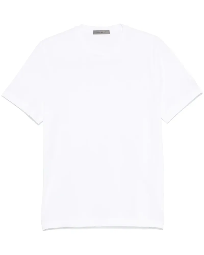 Corneliani T-Shirt mit Logo-Stickerei - Weiß Weiß