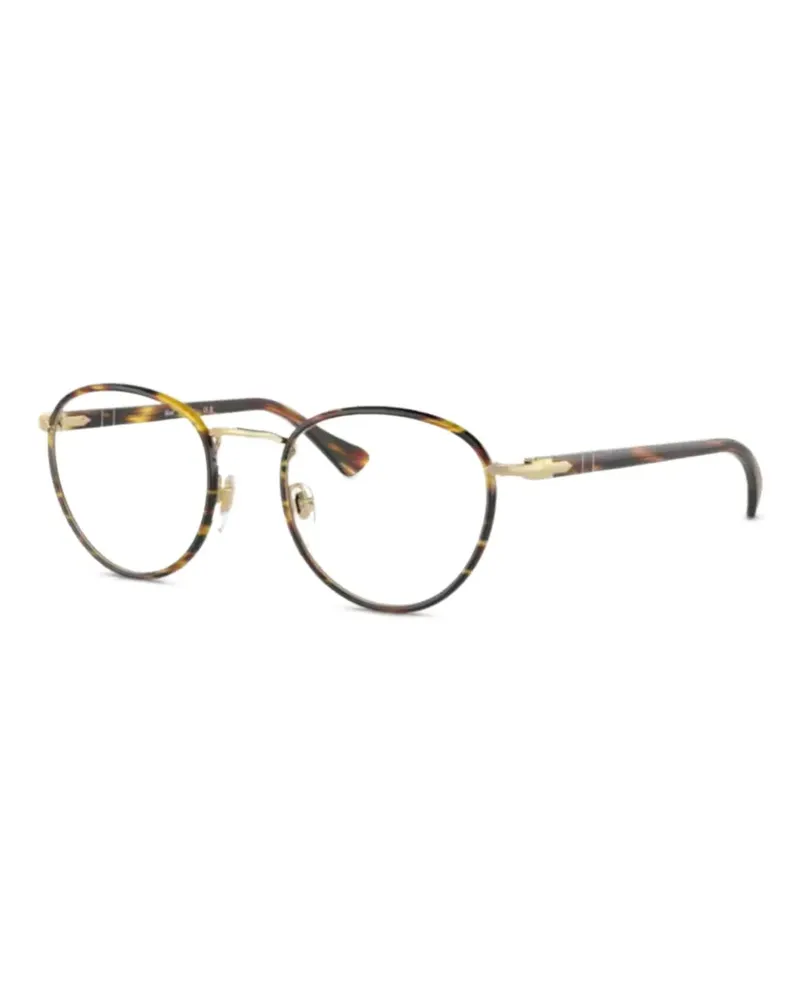 Persol Brille mit rundem Gestell - Braun Braun