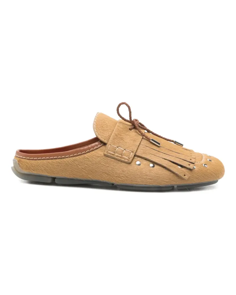 Wales Bonner Montego Mules mit Fransen - Braun Braun