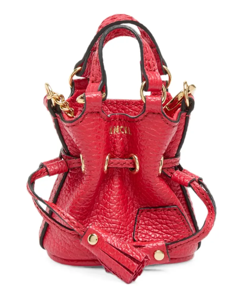 Lancel Gekörnter My Flirt Capsule 150Y Taschenanhänger - Rot Rot