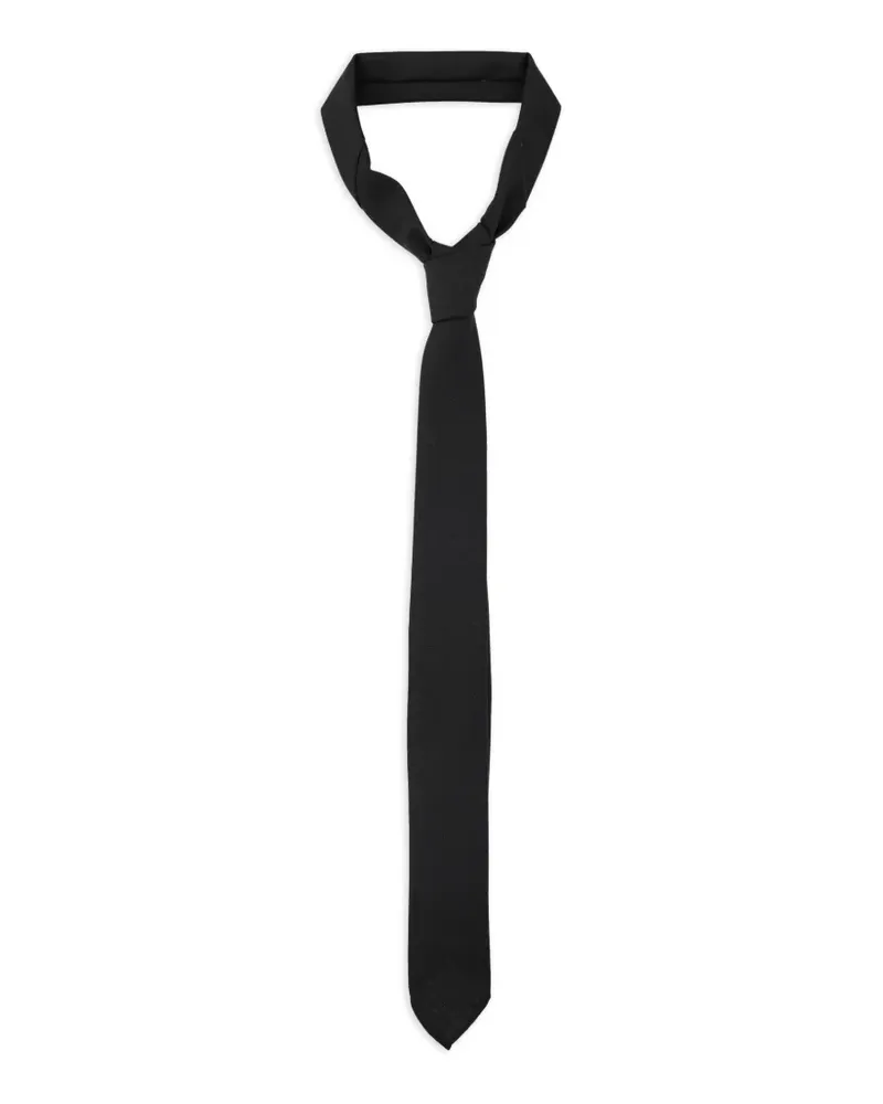 LARDINI pointed-tip tie - Schwarz Schwarz