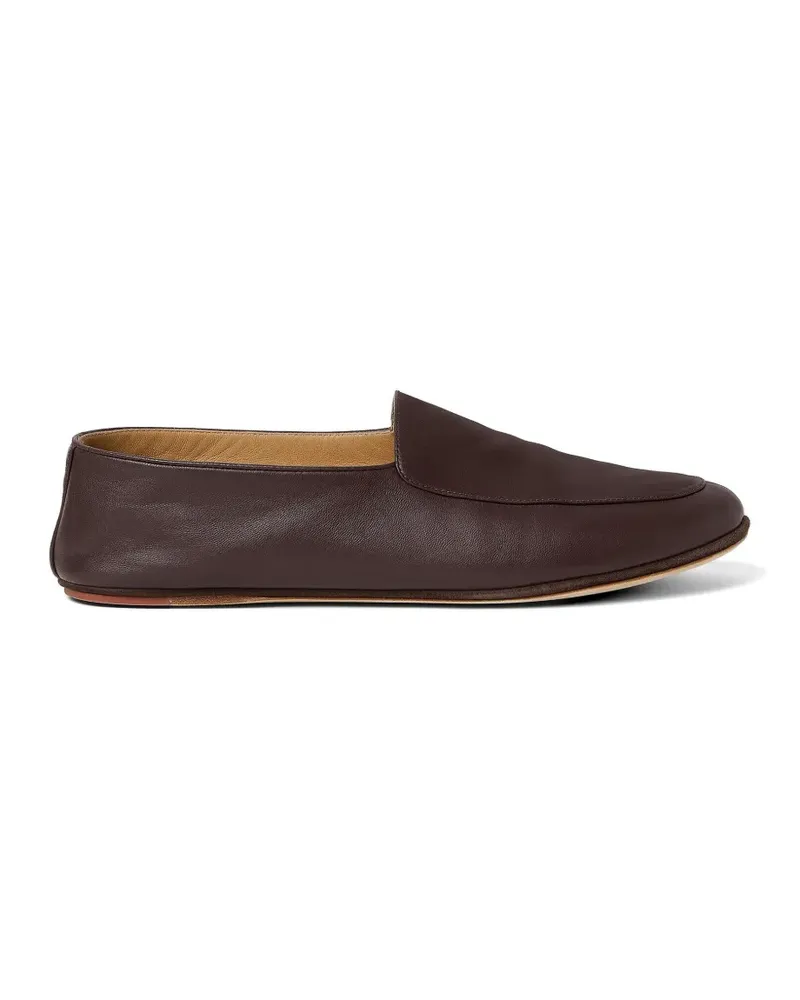 Loro Piana Anton lambskin loafers - Braun Braun