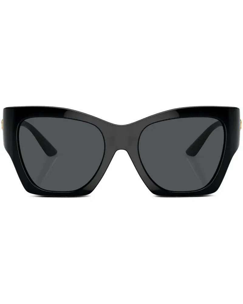 Versace Cat-Eye-Sonnenbrille mit Logo - Schwarz Schwarz