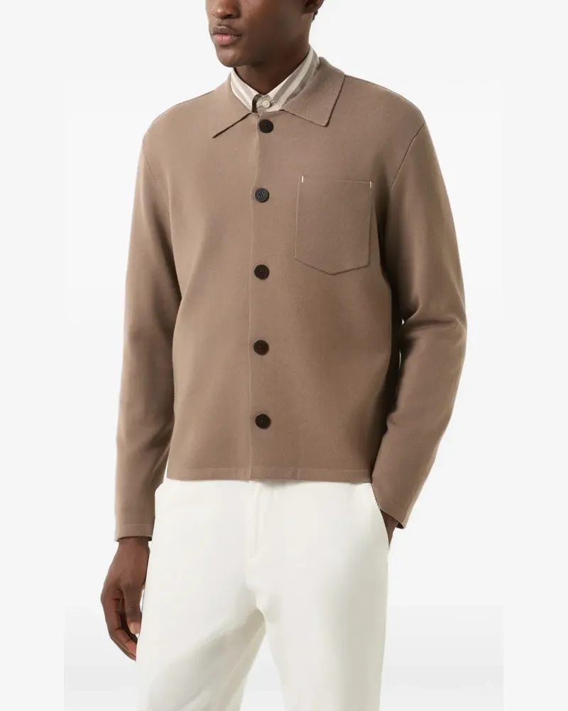 Bogner Olaf Cardigan mit Brusttasche - Braun Braun