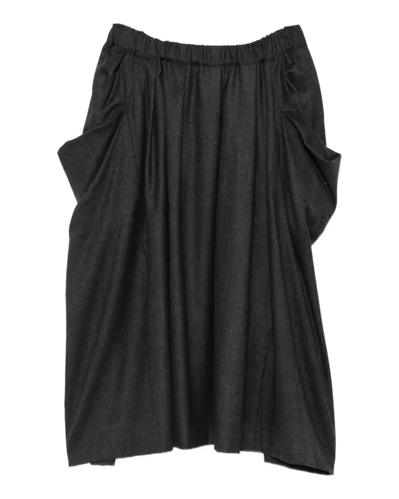 Comme des Garçons draped midi skirt - Grau Grau