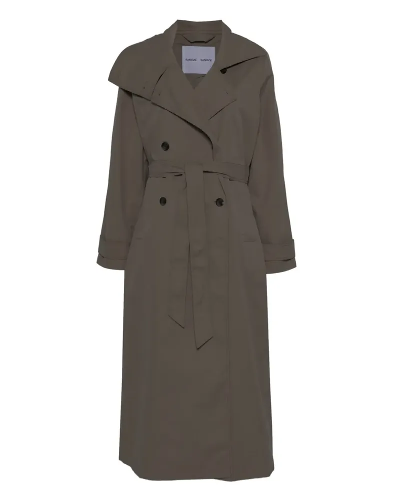 Samsøe & Samsøe belted double-breasted coat - Nude Nude