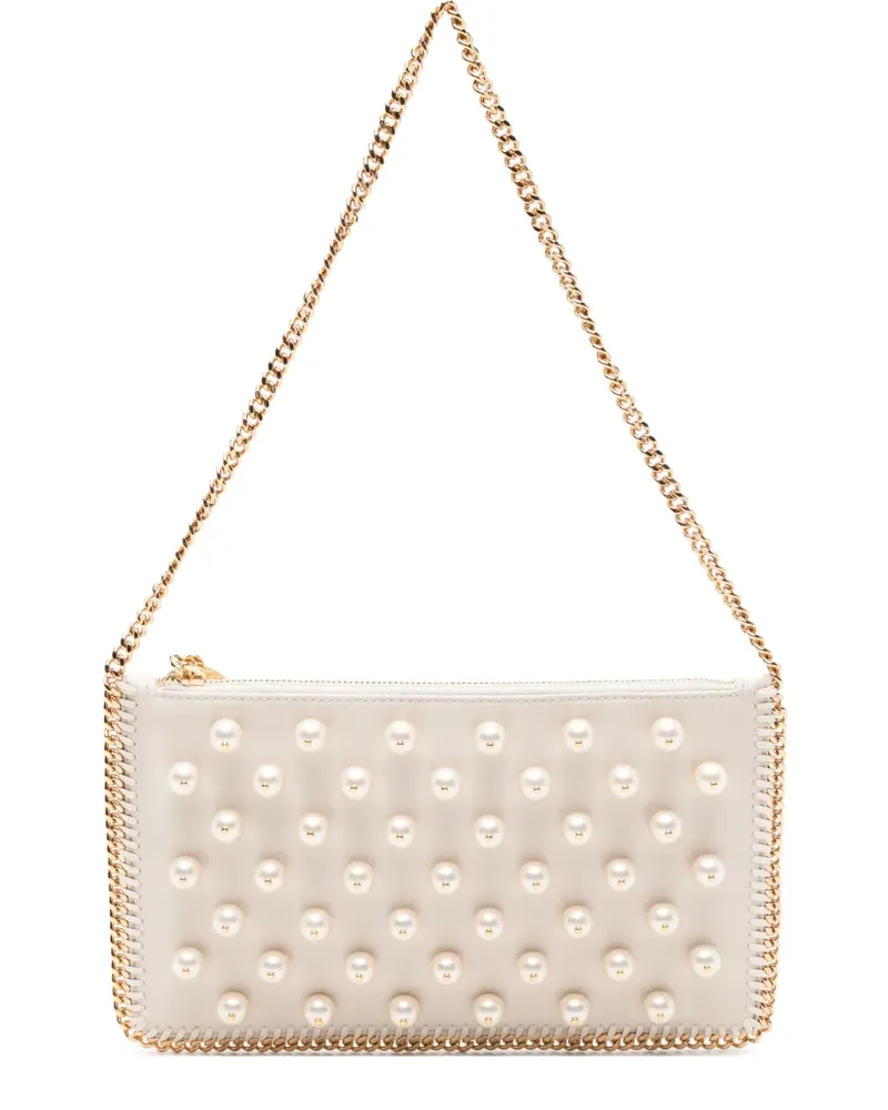 Stella McCartney Falabella embellished clutch bag - Nude Nude
