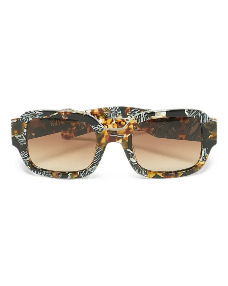 FLATLIST Tishkoff Safari square-frame sunglasses - Braun Braun
