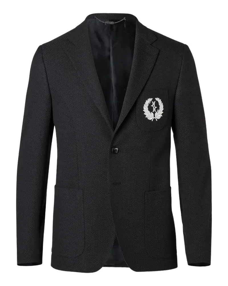 Billionaire Brent logo-patch single-breasted blazer - Schwarz Schwarz