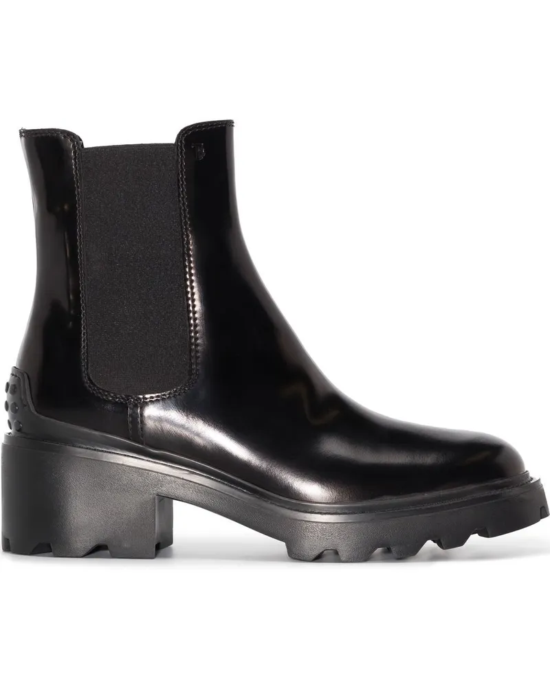 TOD'S Chelsea-Boots mit Profilsohle - Schwarz Schwarz
