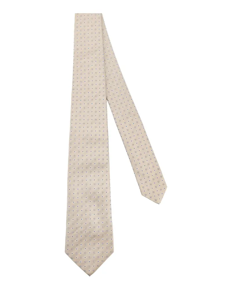 Kiton geometric-pattern tie - Nude Nude