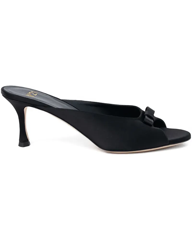 N° 21 Mules mit Schleifendetail - Schwarz Schwarz