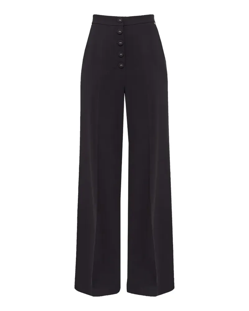 NISSA Weite High-Waist-Hose - Schwarz Schwarz