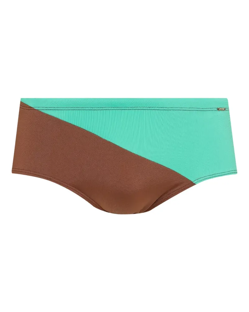 Amir Slama colour-block swimming trunks - Braun Braun