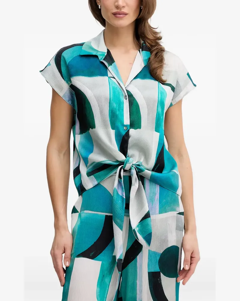 Joseph Ribkoff Oberteil mit abstraktem Print - Blau Blau
