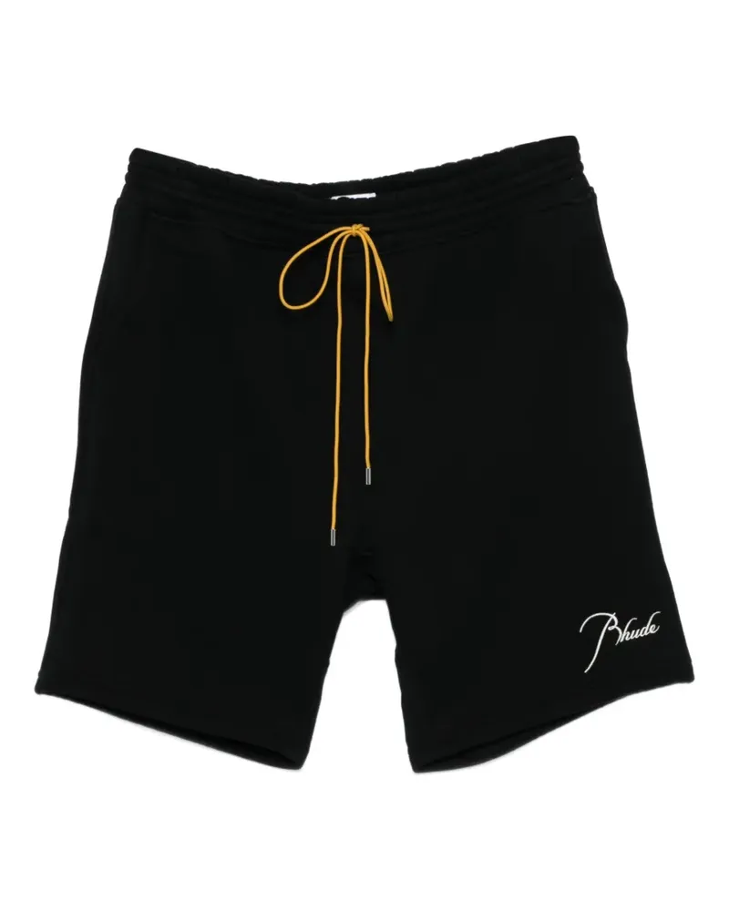 RHUDE Classique Shorts mit Stickerei - Schwarz Schwarz