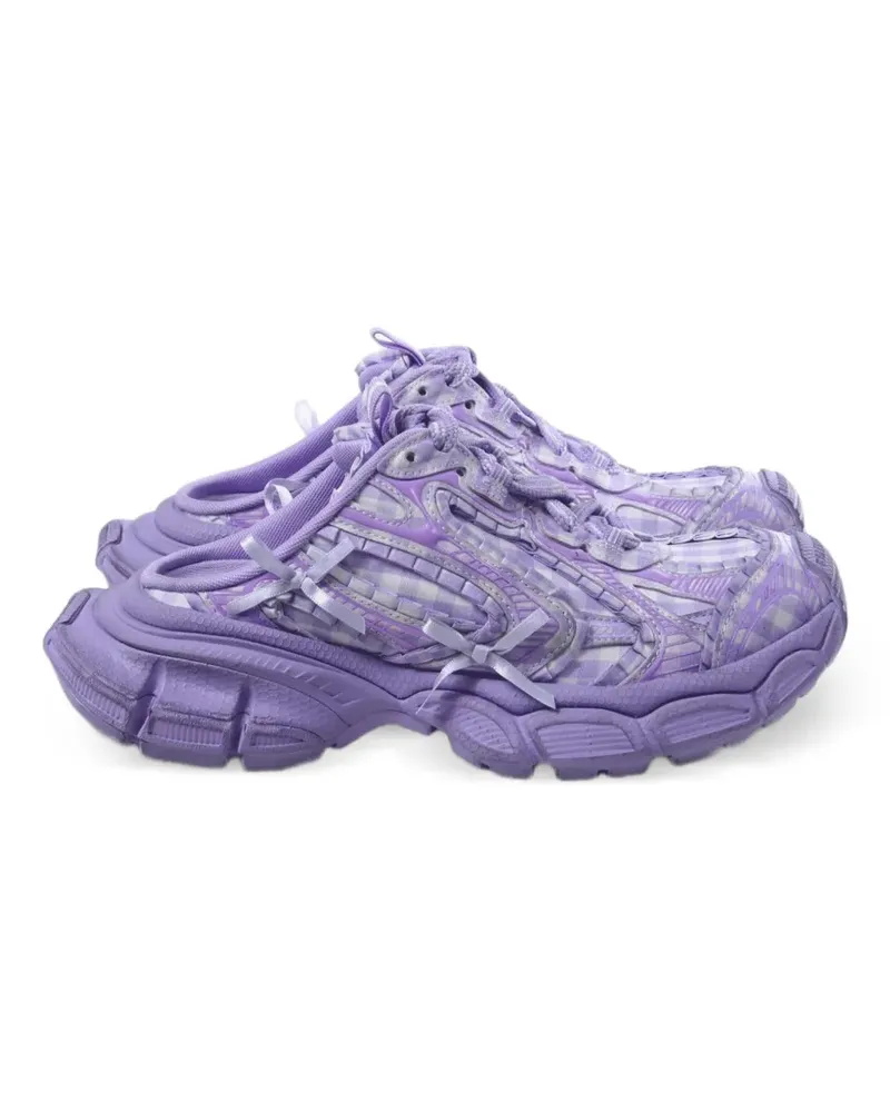 Balenciaga 3XL Check lace-up mules - Violett Violett