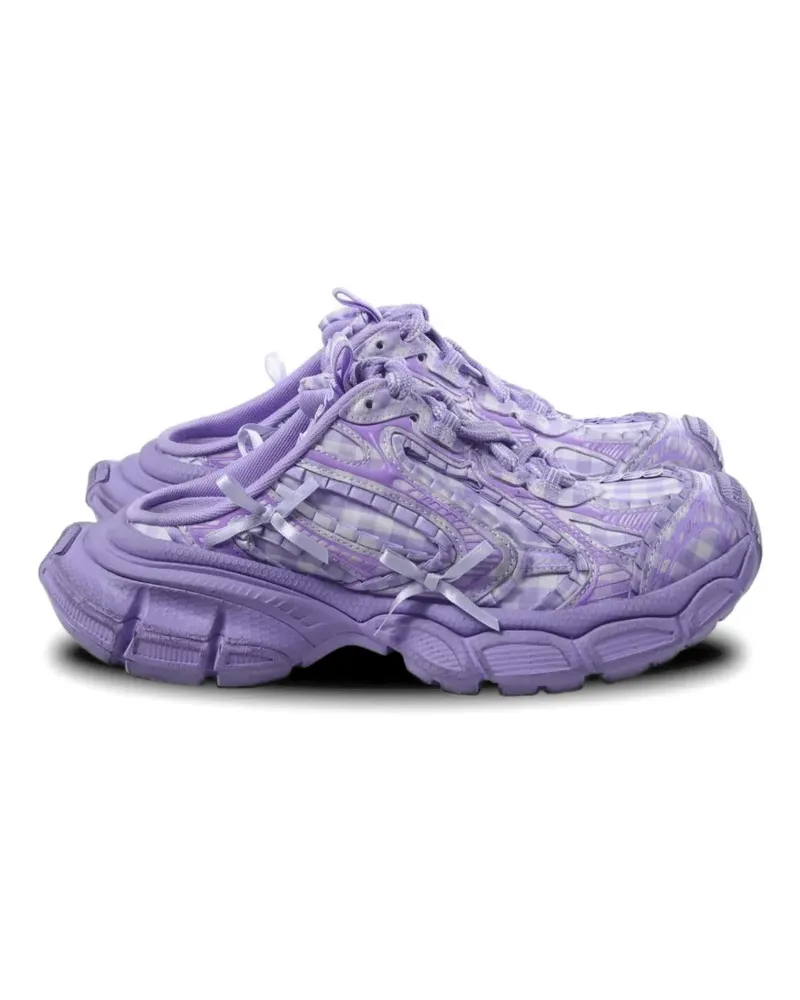 Balenciaga 3XL Check lace-up mules - Violett Violett