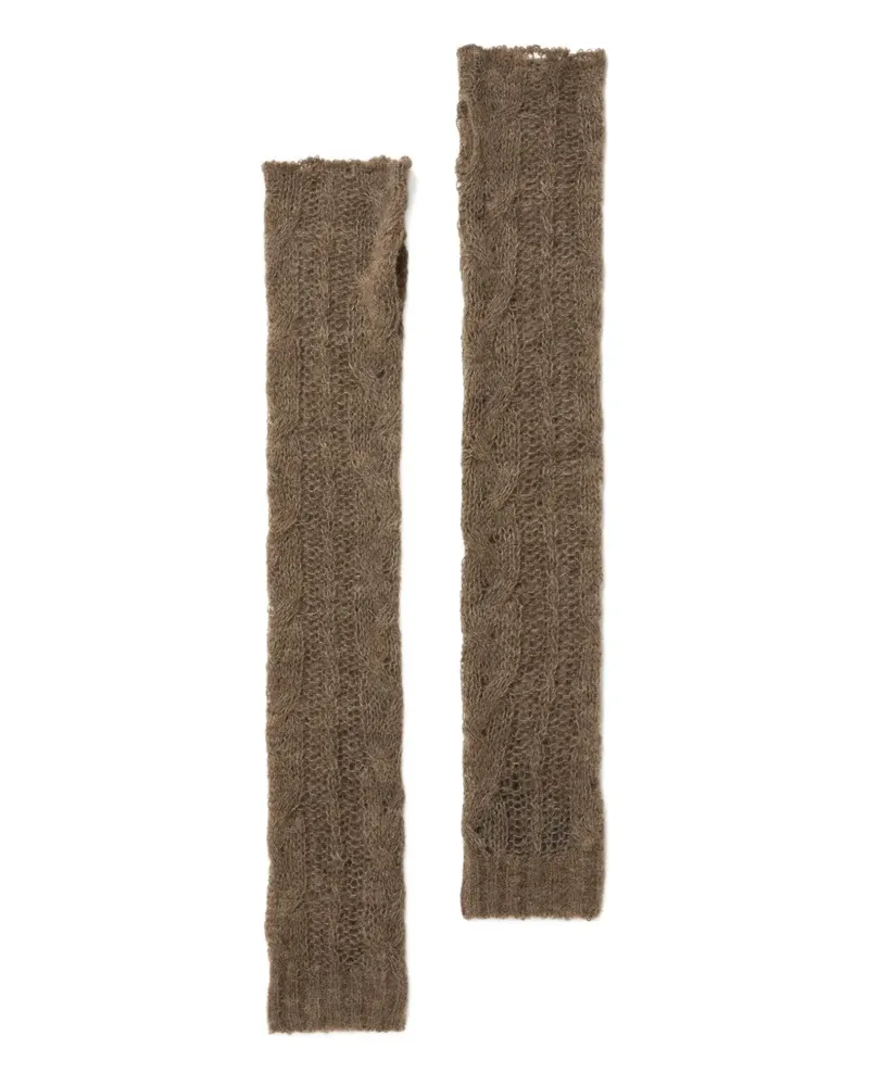Alanui Fingerlose Handschuhe - Nude Nude