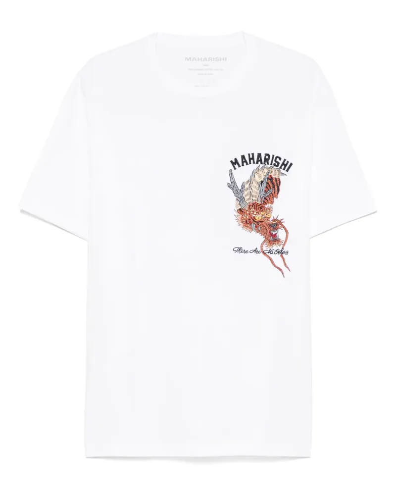 maharishi Tiger Dragon T-Shirt - Weiß Weiß