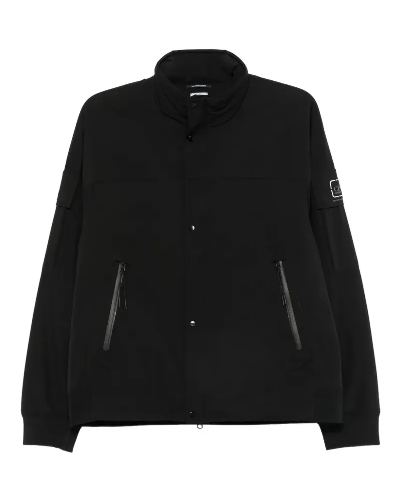 C.P. Company Metro-Tek Kapuzenjacke mit Logo - Schwarz Schwarz