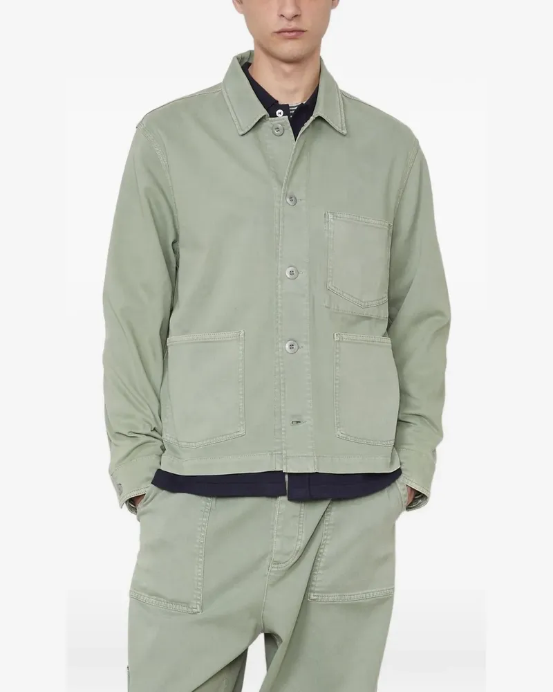 Officine Generale Ely workwear-style shirt jacket - Grün Grün