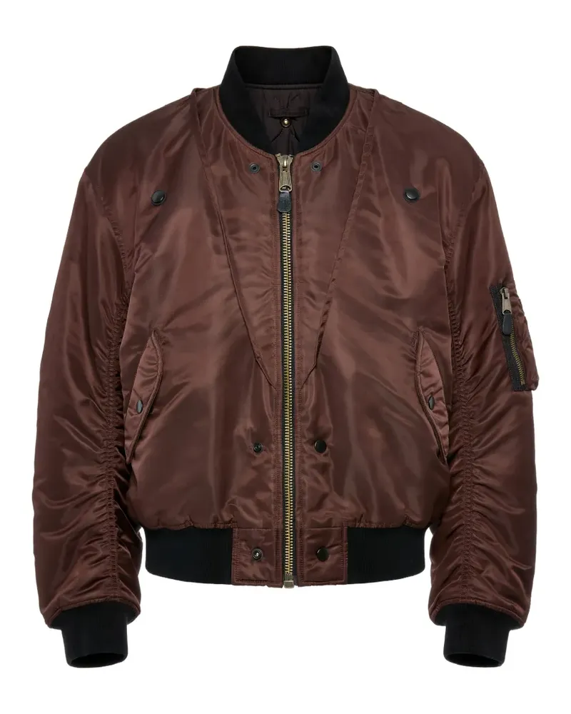Maison Margiela Wendbare Bomberjacke mit Ziernaht - Braun Braun