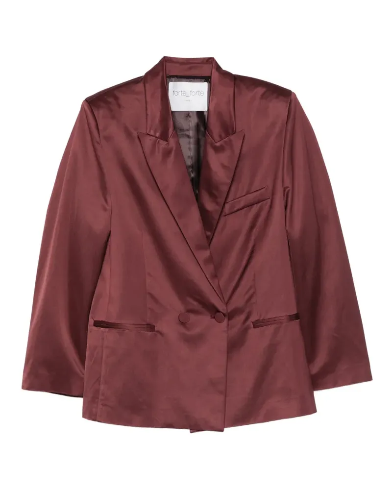 forte_forte satin double-breasted blazer - Rot Rot