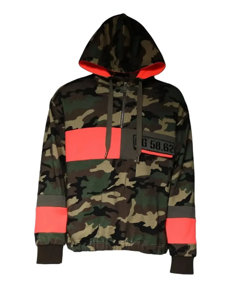 Dolce & Gabbana Hoodie mit Camouflage-Print - Grün Grün