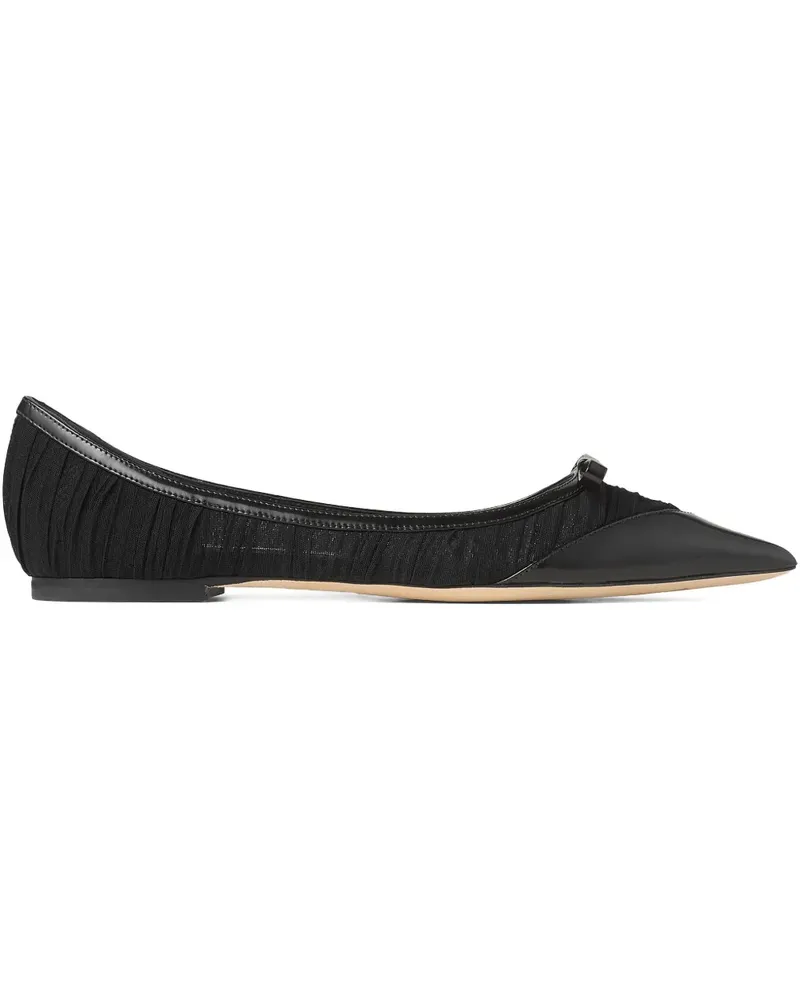 Jimmy Choo Love Mesh Ballerinas mit Schleife - Schwarz Schwarz