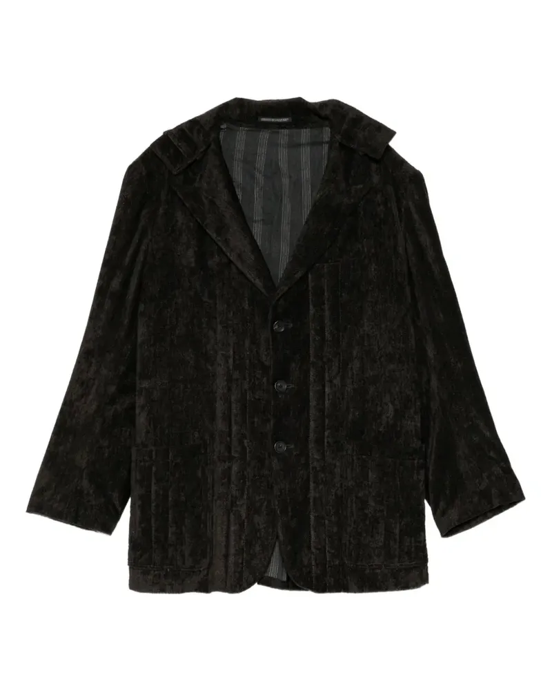Yohji Yamamoto Gefütterte Kapuzenjacke - Schwarz Schwarz