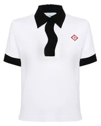 Casablanca Paris Pikee-Poloshirt Weiß