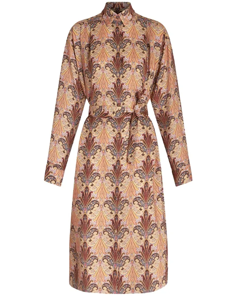 Etro Midikleid mit Paisley-Print - Nude Nude